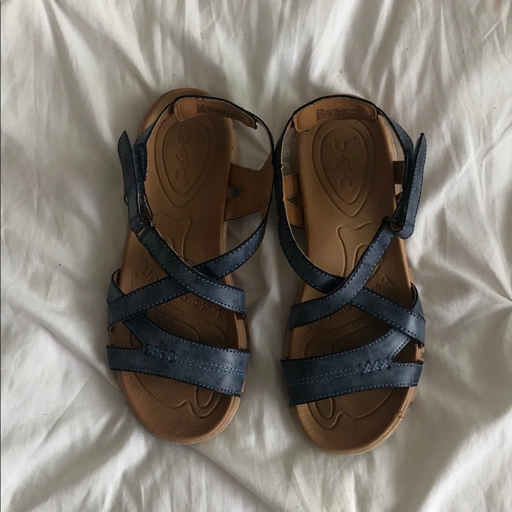 boc blue and Tan Strappy Kids Sandals